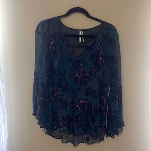 Elegant Anthropologie sheer blouse